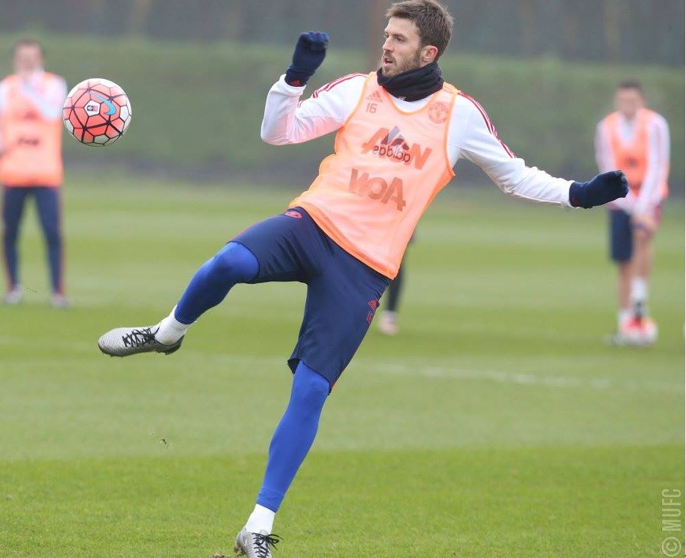 Manchester United train ahead of the FA Cup