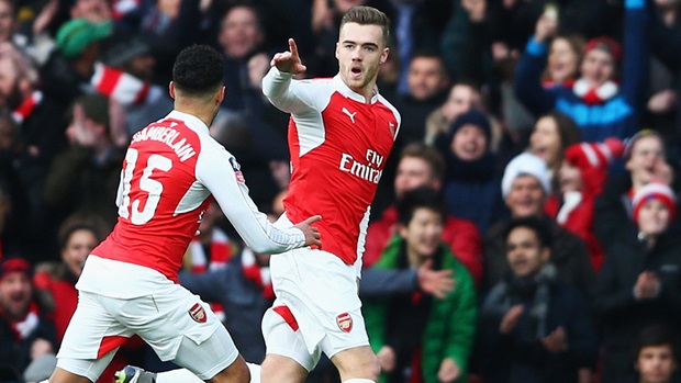 Calum Chambers scores for Arsenal - Images Source: The FA Cup