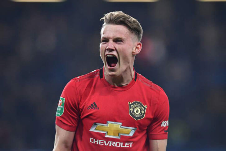 Scott McTominay in action for Man United.