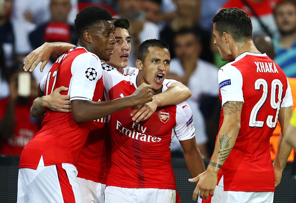 during the UEFA Champions League Group A match between Paris Saint-Germain and Arsenal FC at Parc des Princes on September 13, 2016 in Paris, France.