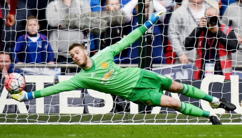 Image result for david de gea  saves man u vs leicester 2018/19