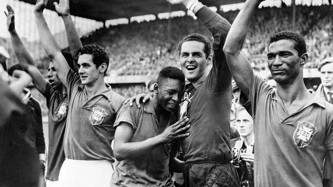 Pele was overcome with emotion when he won his first World Cup