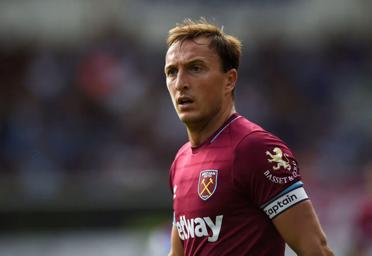 Mark Noble in action for West Ham